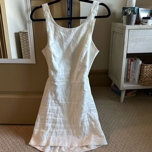White linen dress